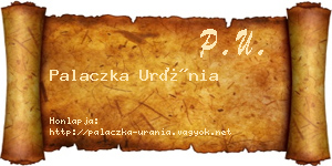 Palaczka Uránia névjegykártya